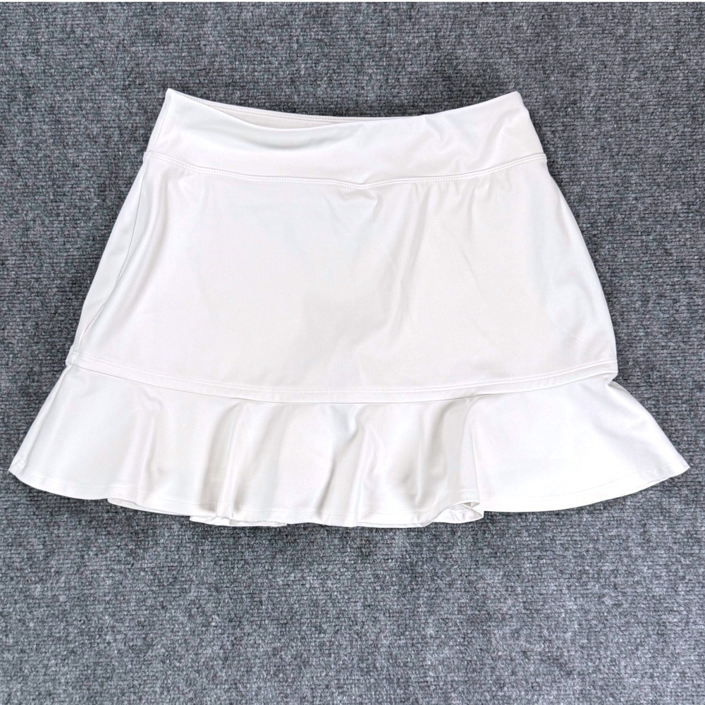 Tommy Bahama Golf Women's Small White Ruffle Performance Skort Stretch
